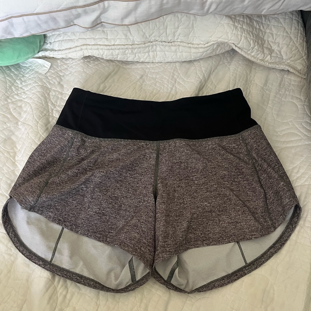 Lululemon Athletica Black and Gray Athletic Shorts